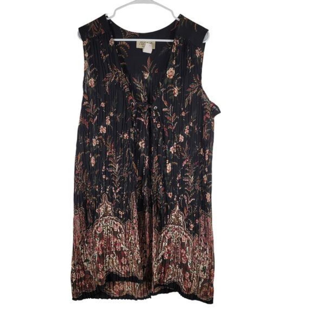 Vintage Kimono Duster Womens Large Black Dark Floral Witchy Boho Gothic